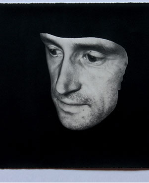 Broomberg & Chanarin, "Spirit Is A Bone: The Professor." Lampblack carbon transfer print, 11x14 inches. Published by The ƒ/Ø Project, 2018.