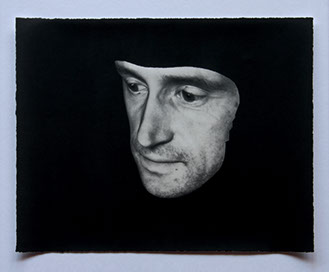 Broomberg & Chanarin, "Spirit Is A Bone: The Professor." Lampblack carbon transfer print, 11x14 inches. Published by The ƒ/Ø Project, 2018.