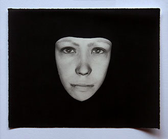 Broomberg & Chanarin, "Woman of Progressive Intellect." Lampblack carbon transfer print, 11x14 inches. Published by The ƒ/Ø Project, 2018.