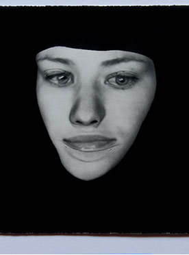 Broomberg & Chanarin, "Spirit Is A Bone: The Widow." Lampblack carbon transfer print, 11x14 inches. Published by The ƒ/Ø Project, 2018.