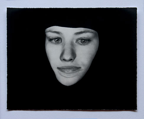 Broomberg & Chanarin, "Spirit Is A Bone: The Widow." Lampblack carbon transfer print, 11x14 inches. Published by The ƒ/Ø Project, 2018.