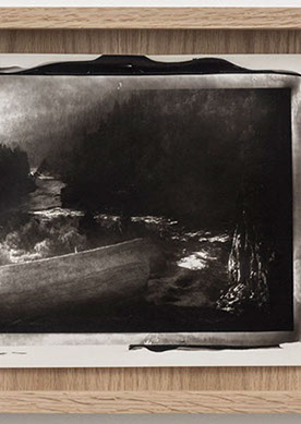 Large image of Woodburytype print in wood frame for artist Matthew Barney.