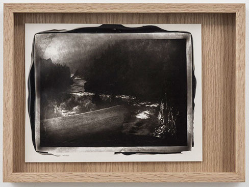 Large image of Woodburytype print in wood frame for artist Matthew Barney.