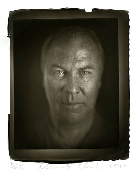 Chuck Close Woodburytype print from portrait of Robert - front view.