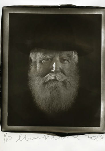 Chuck Close Woodburytype print from portrait of James - front view.