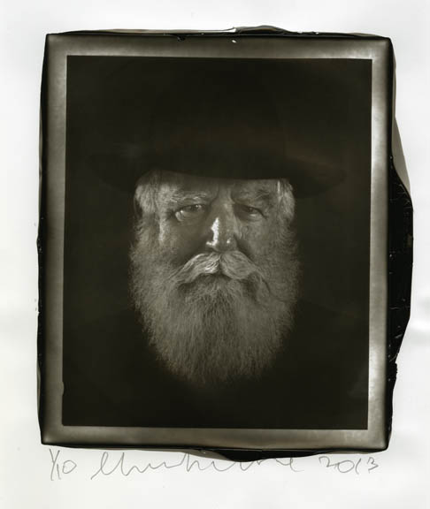 Chuck Close Woodburytype print from portrait of James - front view.