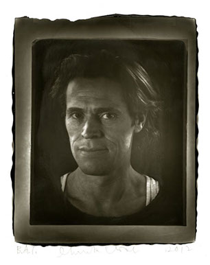 Chuck Close Woodburytype print from portrait of Willem - front view.