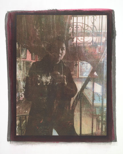 Elizabeth Peyton, "Self Portrait." Five color gum bichromate print, 12 x 16 inches on a 20 x 24 sheet.